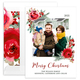 Vertical Corner Roses Holiday Photo Cards Image 4 of 4